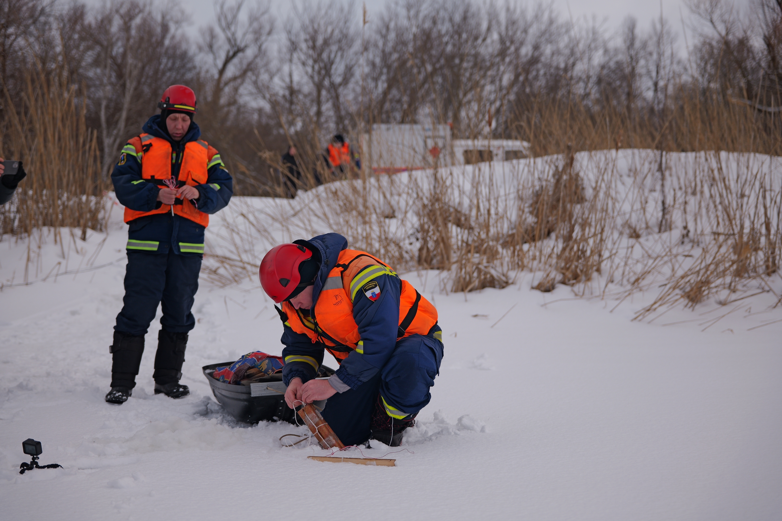 На реках Саратовской области завершились ледовзрывные работы